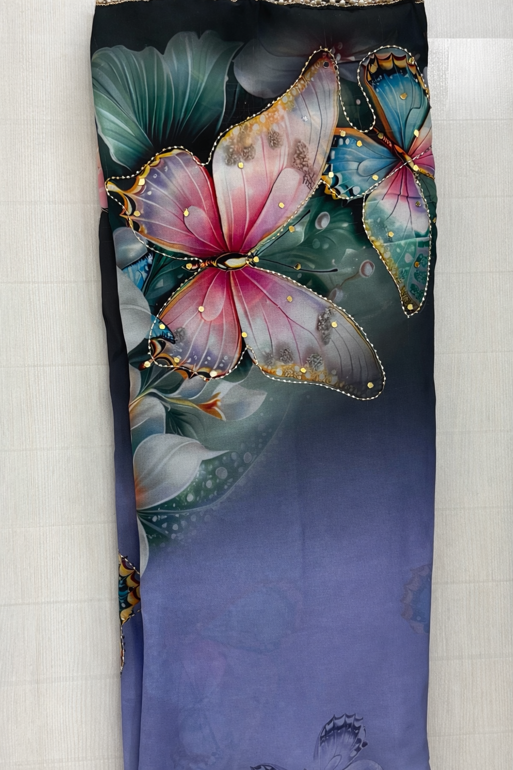 1 minute saree
 Beautiful 3D Butterfly Ready to wear saree --