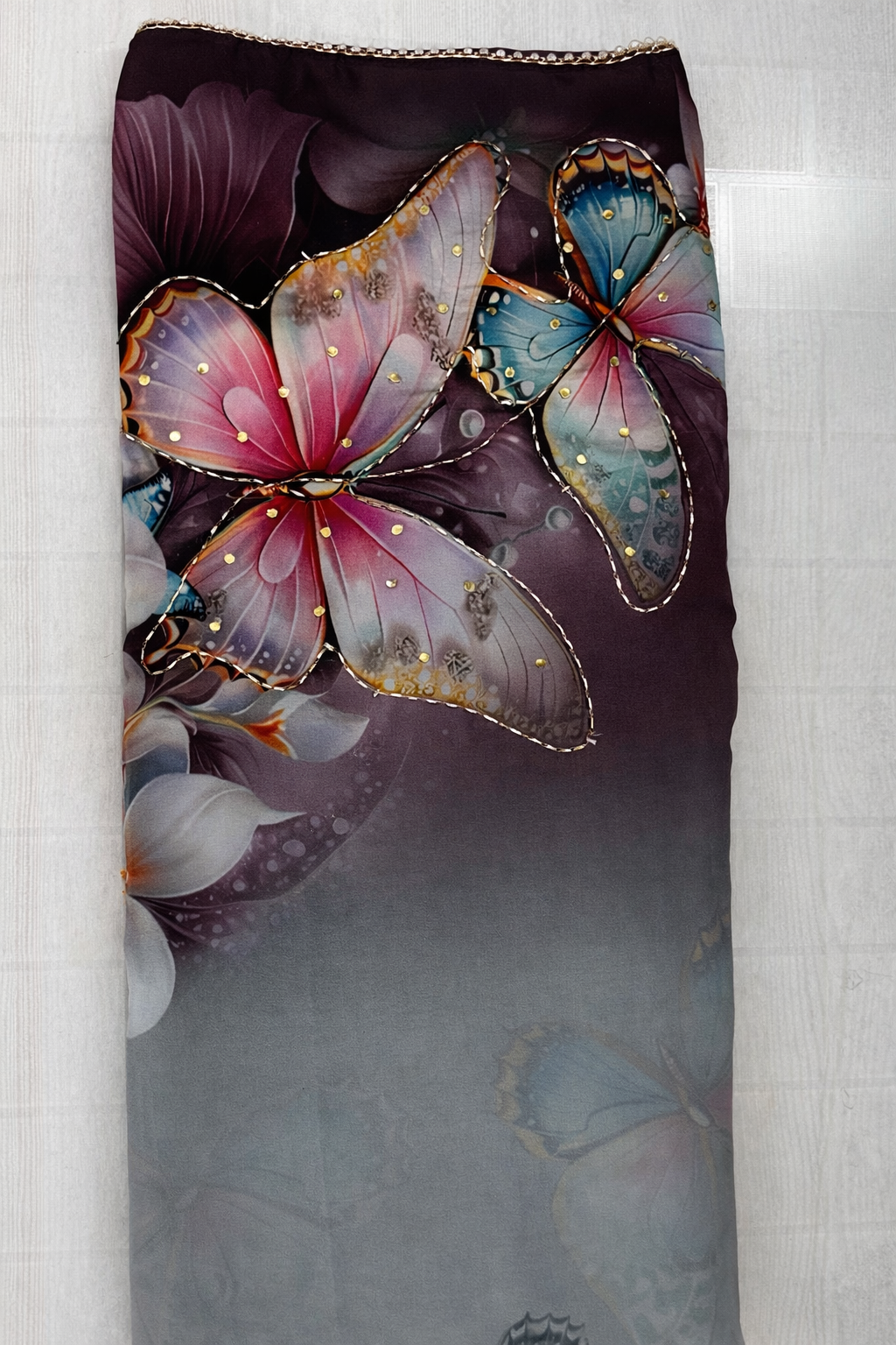 Beautiful 3D Butterfly saree