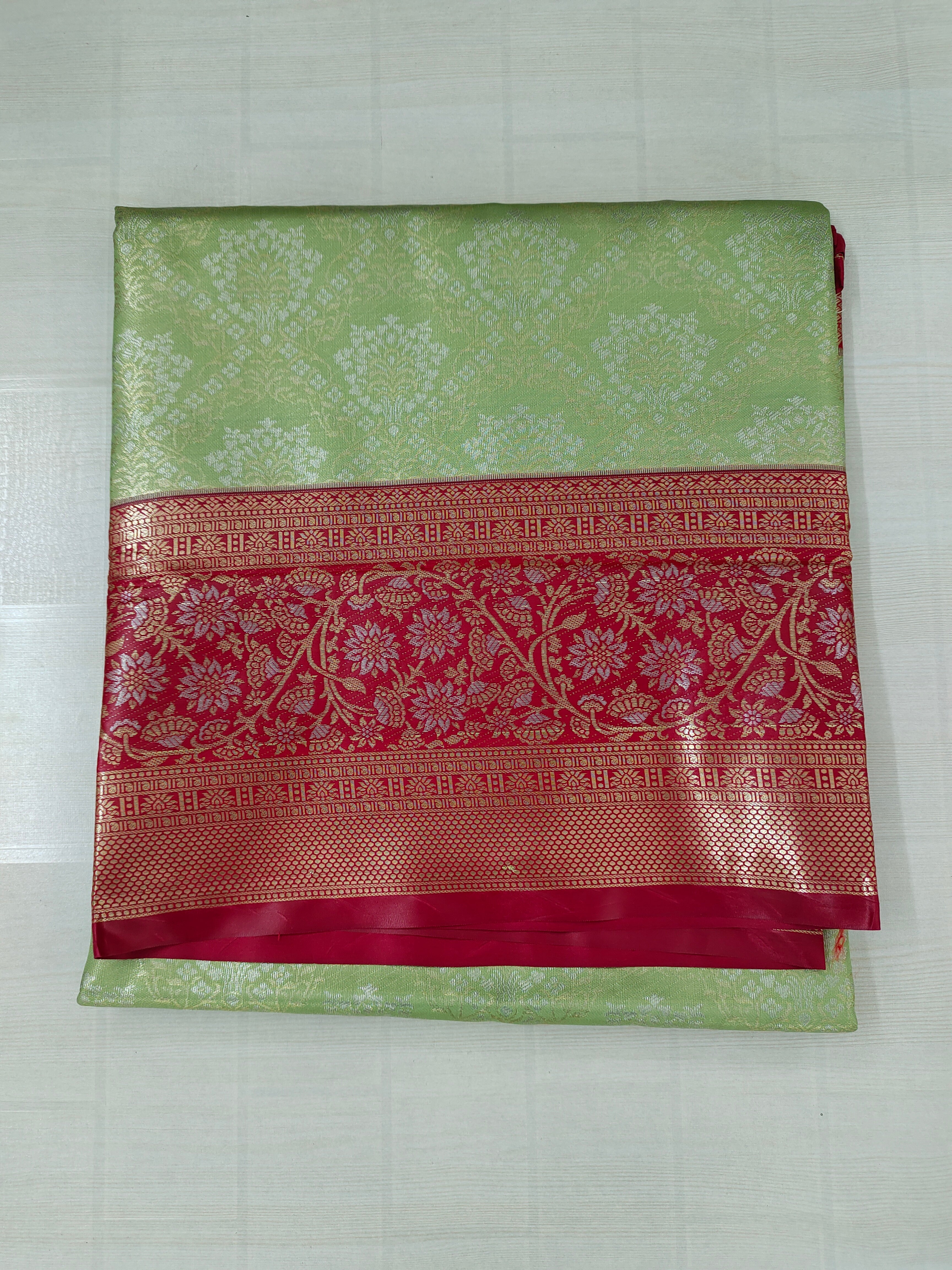 Pastel pattu saree
