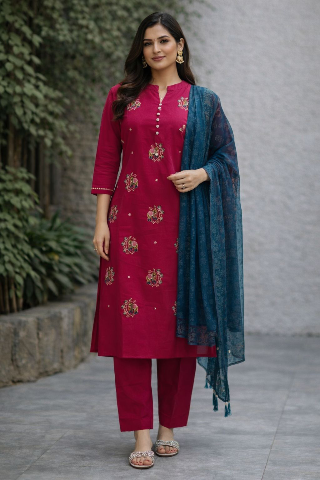 Beautiful pink 3 Piece suit set