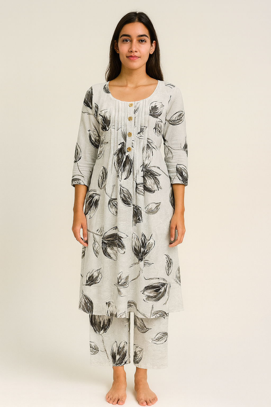 Beautiful Ash colour suit set