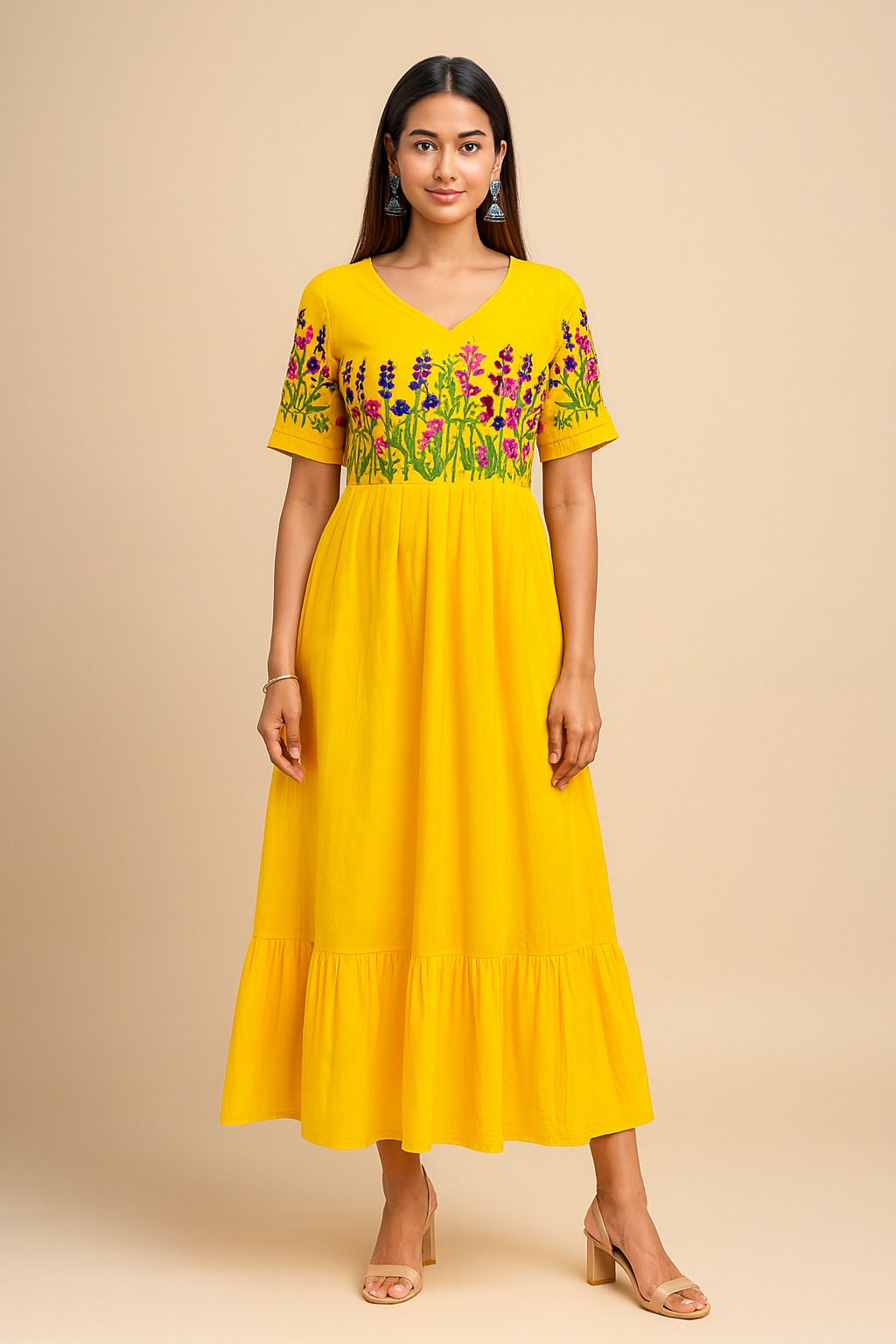 Beautiful yellow colour dress