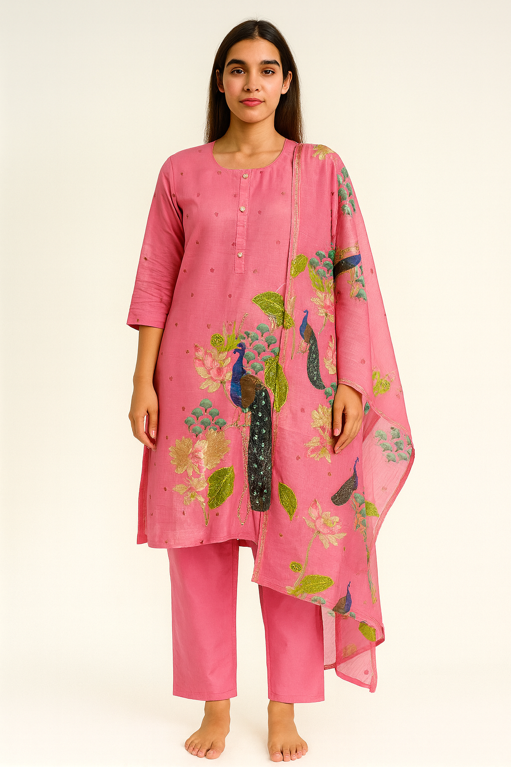 Beautiful Pink colour Suit set