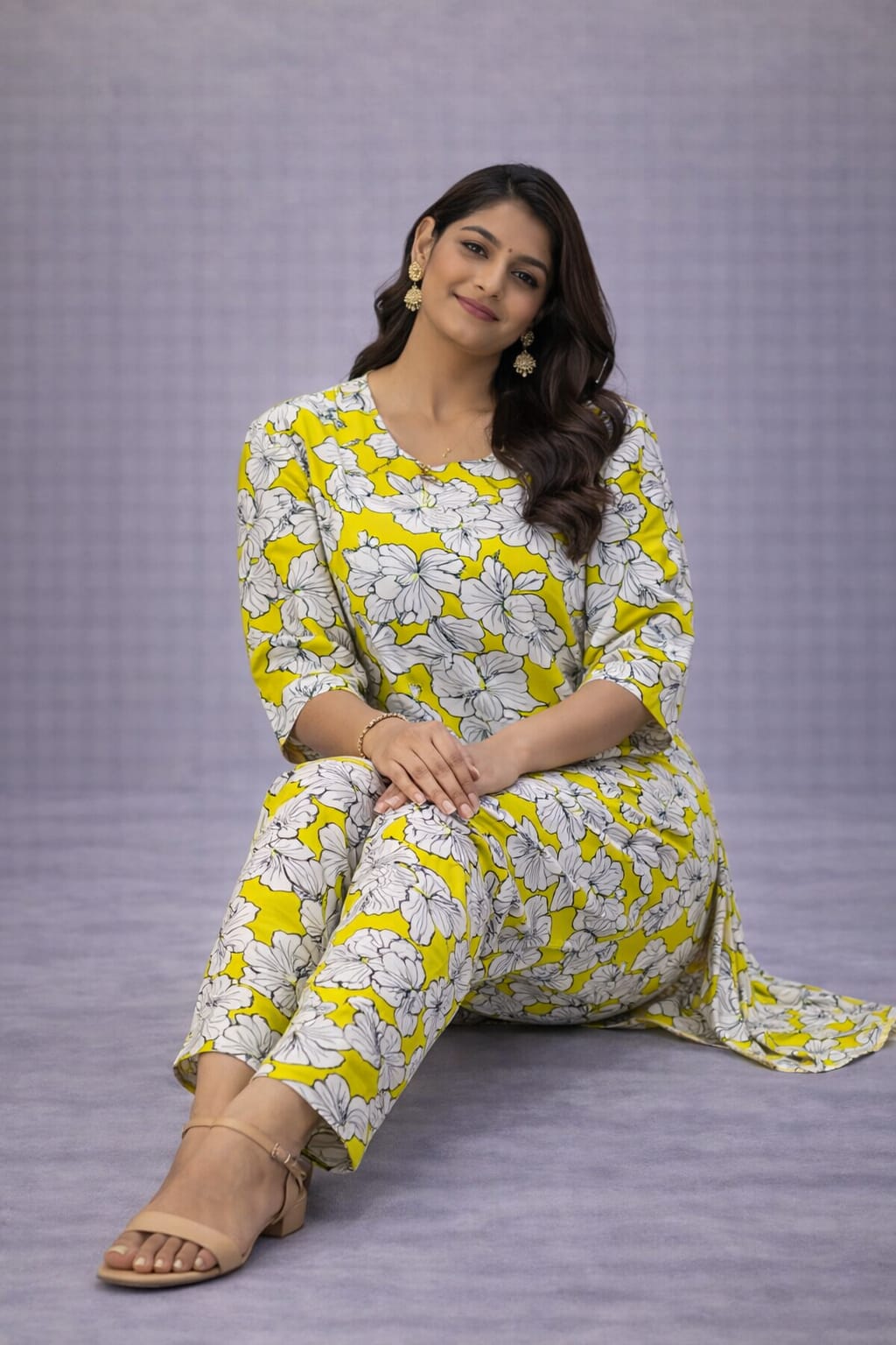 {Size-XXL} Beautiful 2 piece lime green colour cord set