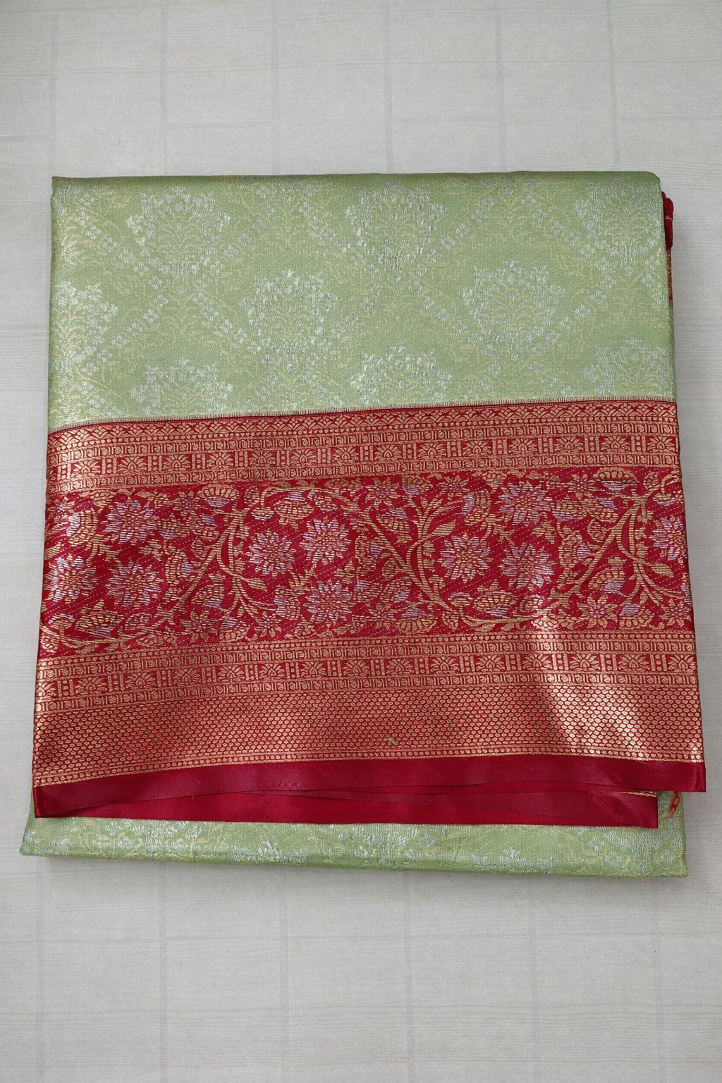 Pastel pattu saree
