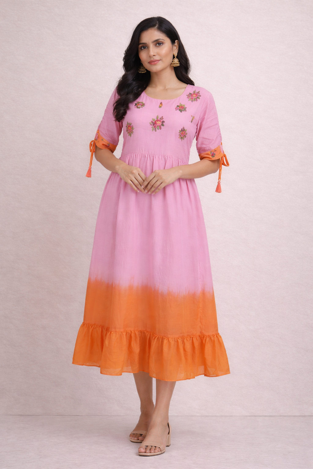 Size-3XL Trending Gorgeous pure mul chanderi frock