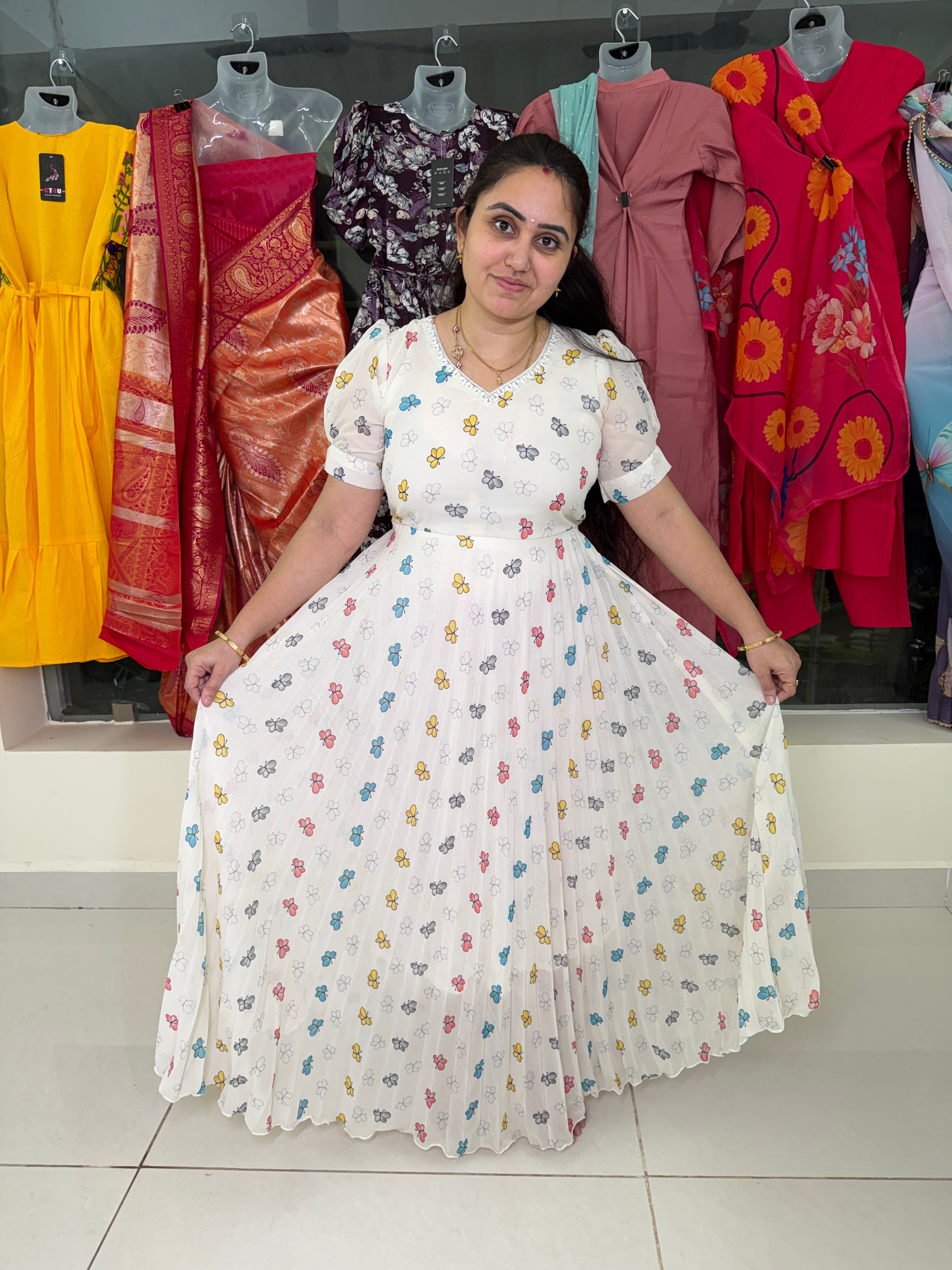 Beautiful trending off-white dress