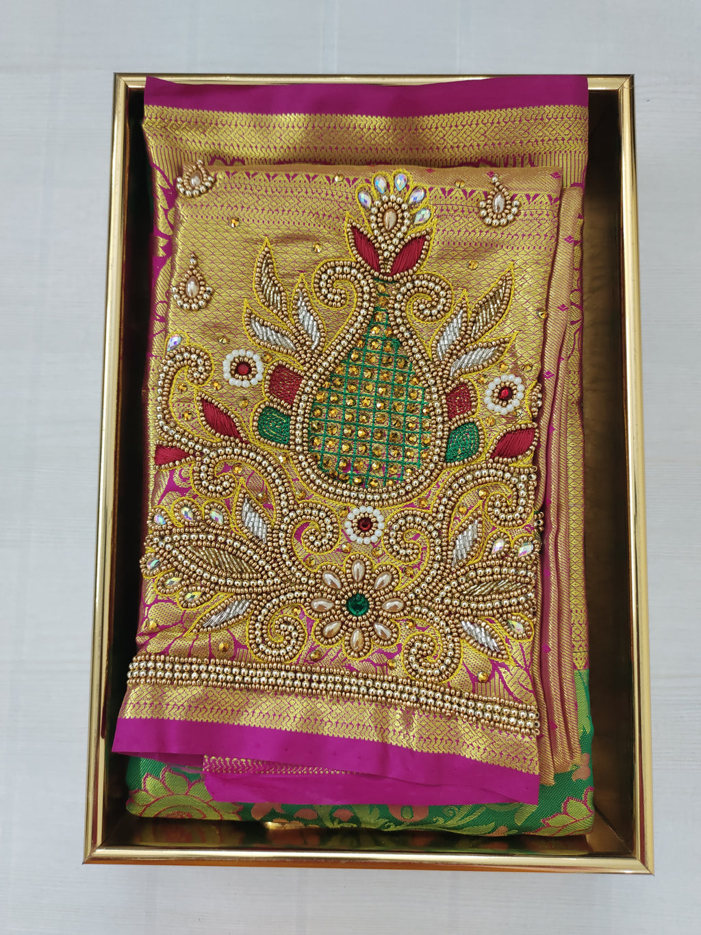 Heavy Work Blouse Pattu Saree