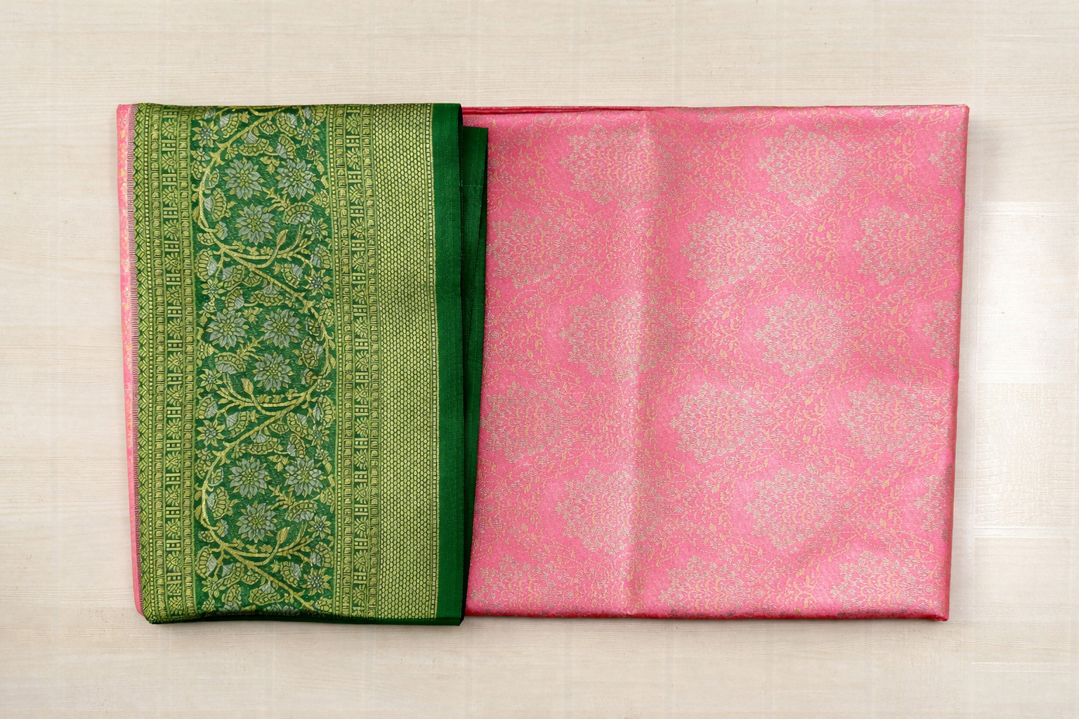 Pastel pattu saree