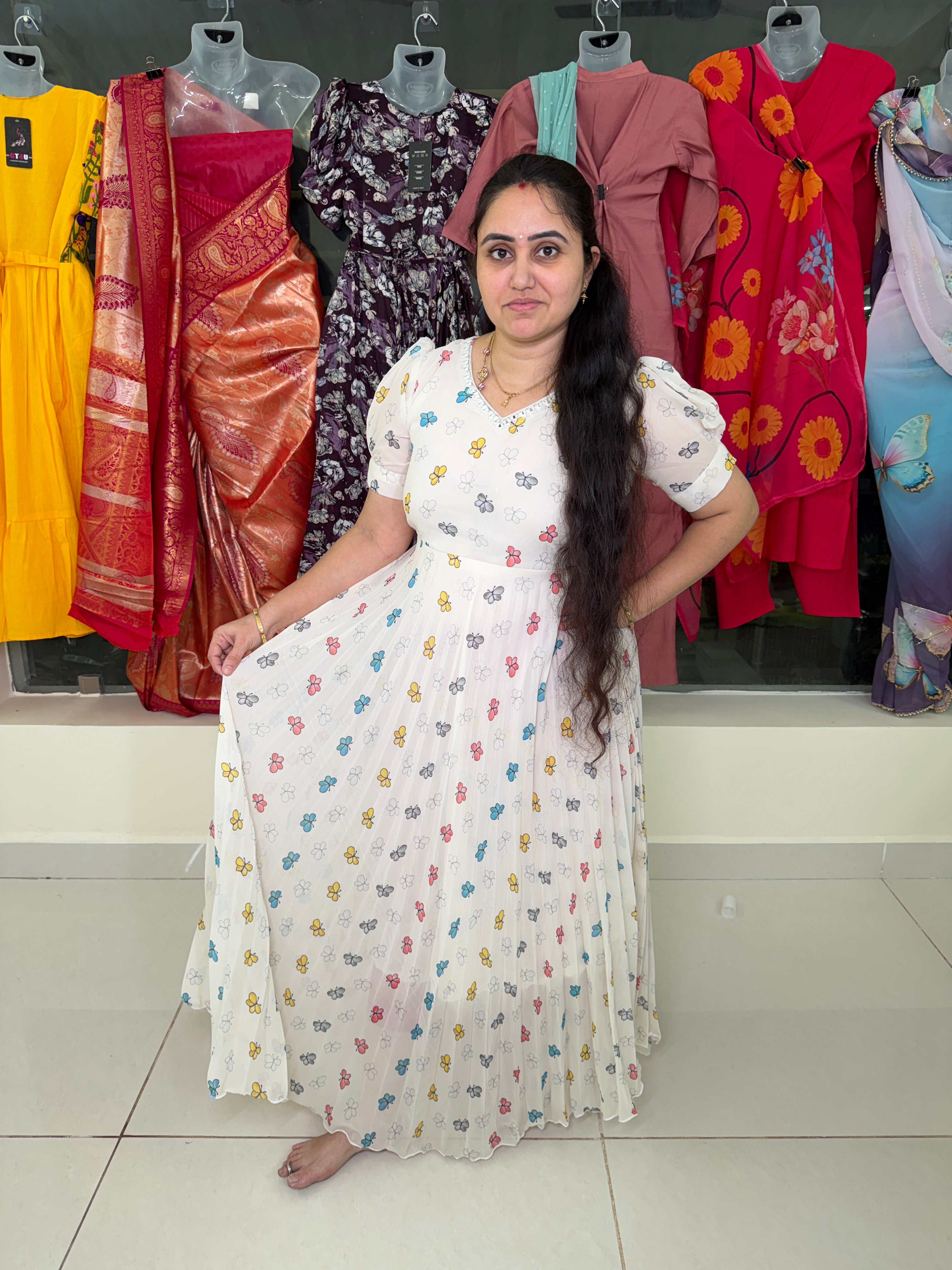 Beautiful trending off-white dress