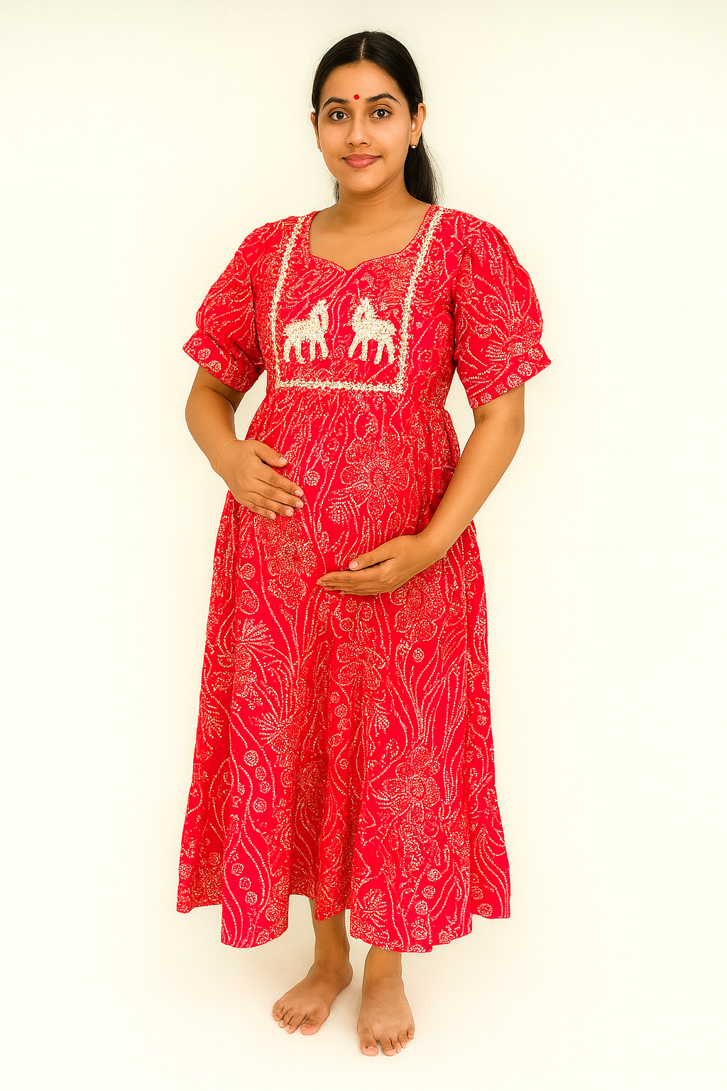 Beautiful Pink Maternity Dress