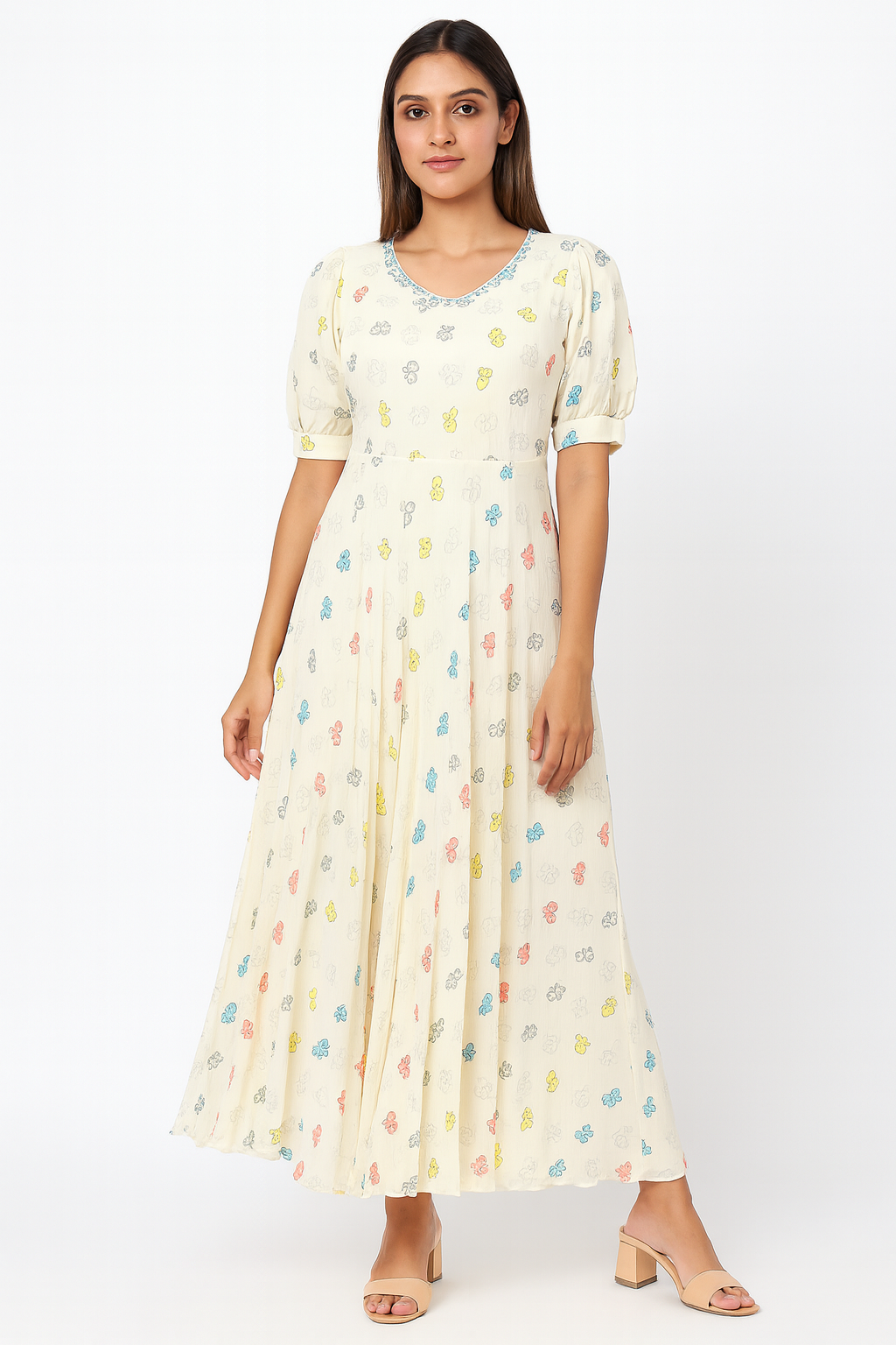 Beautiful trending off-white dress