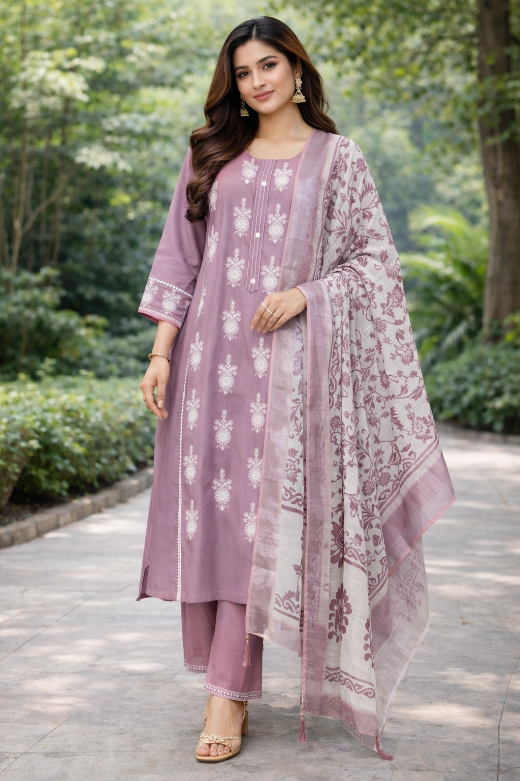 Size-3xl Beautiful purple colour 3 piece suit set
